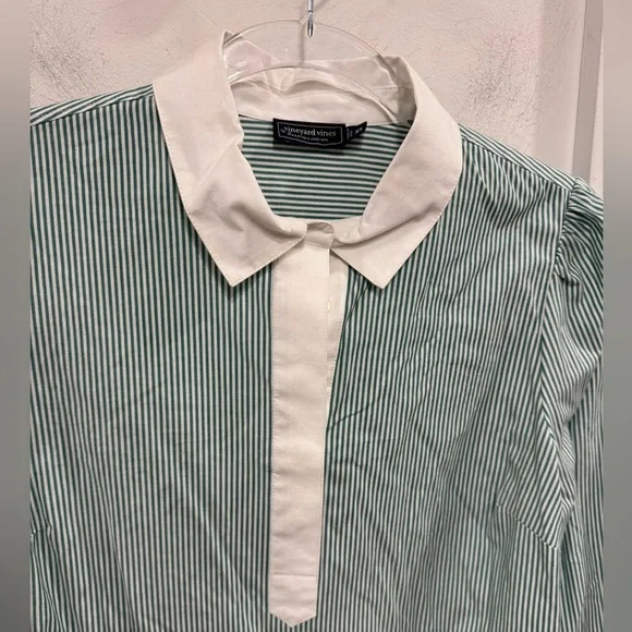 Vineyard Vines Green and White Striped Dress - Picture 4 of 6